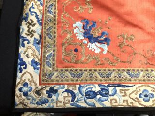 Antique 19Th Century Chinese Pure Silk Embroidery No/Reserve 8