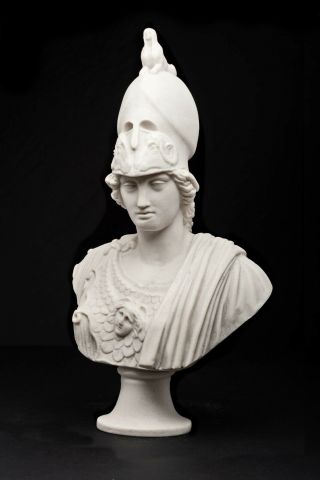 Athena The Greek Goddess Of Wisdom Bust,  Marble Sculpture,  Art,  Gift.