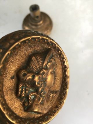 Antique Door Knob With Roman And Lady With Bonnet 10