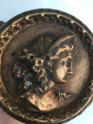 Antique Door Knob With Roman And Lady With Bonnet 2