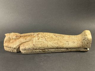 G2 VERY RARE ANCIENT EGYPTIAN SARCOPHAGUS SHABTI HIEROGLYPHICS CIRCA.  770 - 332BC 10