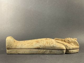 G2 VERY RARE ANCIENT EGYPTIAN SARCOPHAGUS SHABTI HIEROGLYPHICS CIRCA.  770 - 332BC 9