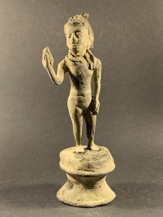 Very Rare Ancient Luristan Bronze Erotic Female Fertility Statuette Circa 1200bc