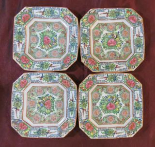 Private for xiangri Rose Famille Canton 23 Square Plates/12 Cups/17 Saucers 5