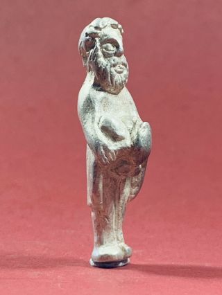 Ancient Roman Silver Erotic Phallic Statuette Amulet Circa 100 - 200ad