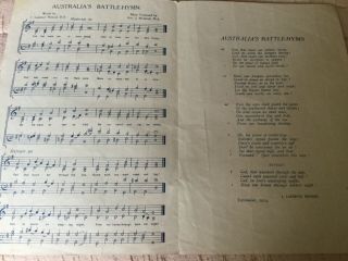 Rare Australian World War 1 music,  handwritten by Dr.  J.  Laurence Rentoul, 7
