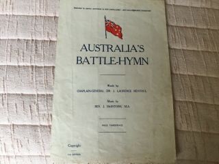 Rare Australian World War 1 music,  handwritten by Dr.  J.  Laurence Rentoul, 8