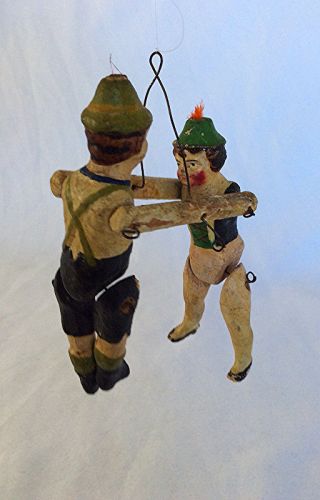 Antique figural carved wood whirligig balance toy ornament folk art DOLL AAFA 5