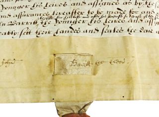 1632 Indenture - SKULL HEAD SEAL - KINGS LYNN - Captain Vancouver Birthplace 3