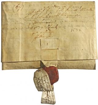 1632 Indenture - SKULL HEAD SEAL - KINGS LYNN - Captain Vancouver Birthplace 8