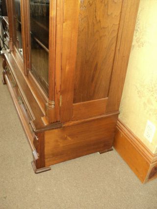 Walnut Eastlake Victorian Knock Down Library Bookcase 3