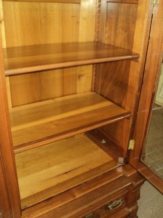 Walnut Eastlake Victorian Knock Down Library Bookcase 4