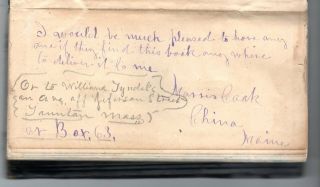 1869 & 74 Handwritten Diaries Sandwich ILL Fremont IA China ME Taunton MA Cook 4