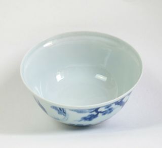 Fine antique Chinese 18th / 19th century blue & white porcelain bowl 8