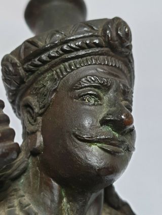 Eastern Bronze Temple God Figure Anghor Khmer Thai Tibet India Vintage Antique