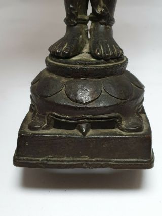 Eastern Bronze Temple God Figure Anghor Khmer Thai Tibet India Vintage Antique 6