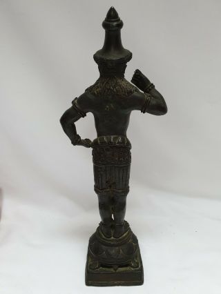 Eastern Bronze Temple God Figure Anghor Khmer Thai Tibet India Vintage Antique 9