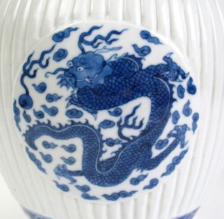 Fine antique Chinese Kangxi blue & white porcelain jar 10