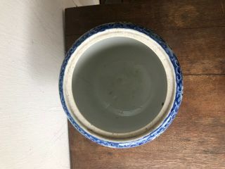 Vintage Chinese Porcelain Blue & White Jardiniere Fish Bowl Pot Planter 5