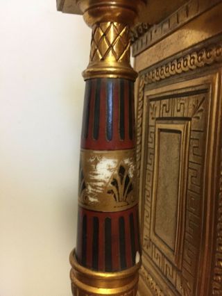 A stunning Egyptian Revival French dore bronze & enamel clock 9