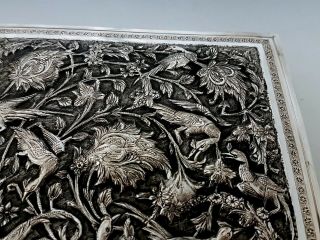 Large Antique Middle Eastern Islamic Persian Style Low Grade Silver Box 713g 4
