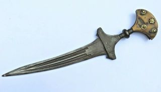 Antique 17th Century Indian Deccan Indo Persian Dagger Knife Chilanum