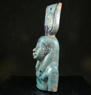 Large Antique Egyptian Grand Tour Faience Bust 3