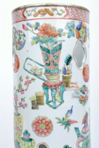 Chinese porcelain hat stand.  Precious objects - Late Qing. 12