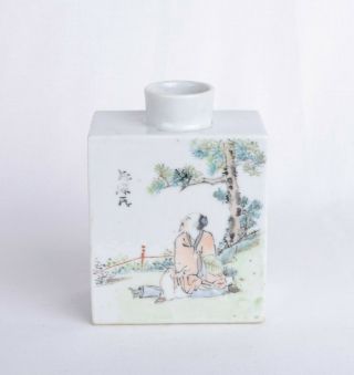 Chinese porcelain Qianjiang cai tea caddy,  signed and dated 1894 9