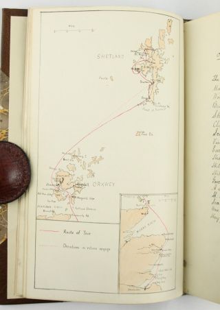1902 SHETLAND MANUSCRIPT SCOTTISH TOUR 19 PHOTOGRAPHS MAP ORKNEY ABERDEEN LEITH 4