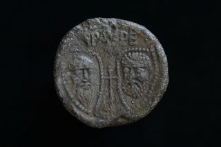 Rare Lead Papal Bulla Seal Of Innocent Iv,  Dates 1243 - 54
