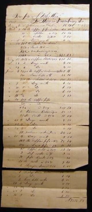 1855 - 1856 Manuscript Distilling Equipment Liquor Alcohol York City Business
