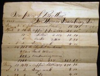 1855 - 1856 MANUSCRIPT DISTILLING EQUIPMENT LIQUOR ALCOHOL YORK CITY BUSINESS 2