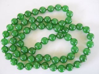 MOST ANTIQUE CHINESE CAVRED LARGE SIZE JADE BEAD NECKLACE 3