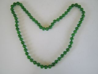 MOST ANTIQUE CHINESE CAVRED LARGE SIZE JADE BEAD NECKLACE 4
