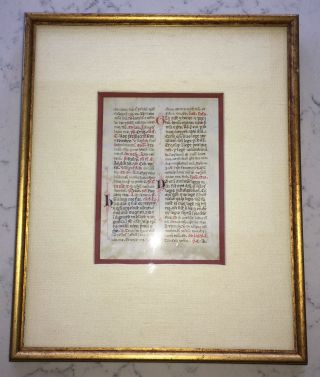 13th Century Medieval Manuscript Vellum Illuminated French France Missal 1240