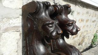 Fine 17th Century Carved Walnut Lions 2