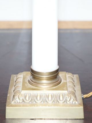 FROM DUKE & DUCHESS NORTHUMBERLAND ' S ESTATE MARBLE CORINTHIAN PILLAR LAMP 2