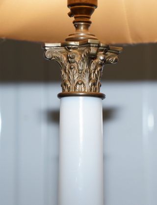 FROM DUKE & DUCHESS NORTHUMBERLAND ' S ESTATE MARBLE CORINTHIAN PILLAR LAMP 3