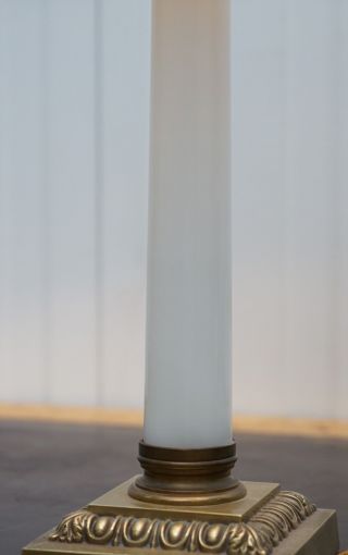 FROM DUKE & DUCHESS NORTHUMBERLAND ' S ESTATE MARBLE CORINTHIAN PILLAR LAMP 4