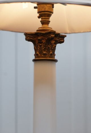 FROM DUKE & DUCHESS NORTHUMBERLAND ' S ESTATE MARBLE CORINTHIAN PILLAR LAMP 5