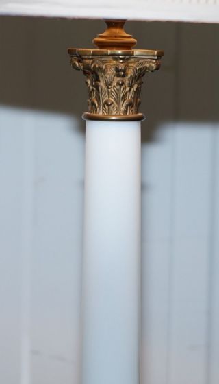 FROM DUKE & DUCHESS NORTHUMBERLAND ' S ESTATE MARBLE CORINTHIAN PILLAR LAMP 8