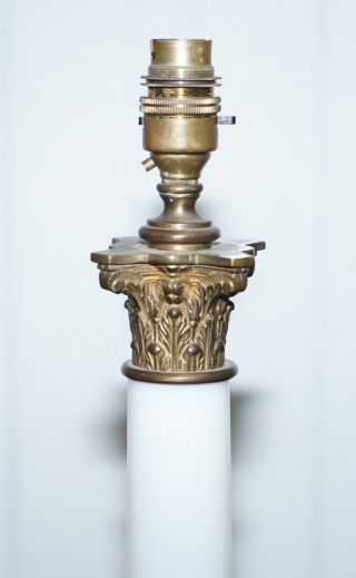 FROM DUKE & DUCHESS NORTHUMBERLAND ' S ESTATE MARBLE CORINTHIAN PILLAR LAMP 9