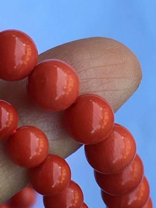Antique old natural red coral necklace 333 gold clasp other turqoise jewelry sal 3