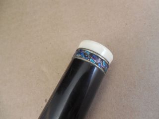 Rare Chinese Pipe with Rat Figure Ornament Metal Spout and Cloisonne Ends 4