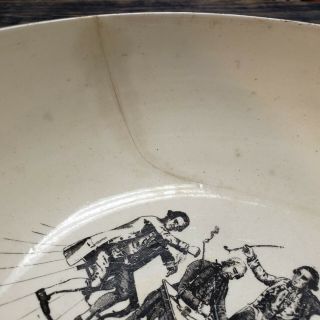 18th Century Creamware Punch Bowl Liverpool Leeds Staffordshire Tavern Hunting 7