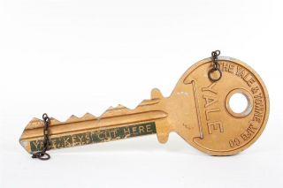Vintage C1950 " Yale " Keys Metal Double Sided Sign