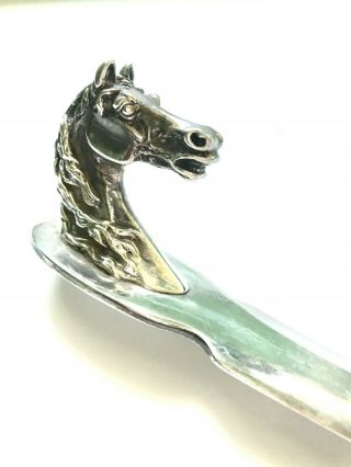 Vintage Hermes Horse Head Silver Letter Opener 60s