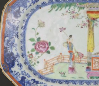 A VERY FINE CHINESE MEAT PLATTER WITH FIGURAL DECORATION 18TH CENTURY AF 3