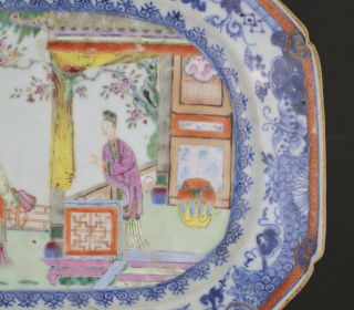 A VERY FINE CHINESE MEAT PLATTER WITH FIGURAL DECORATION 18TH CENTURY AF 4